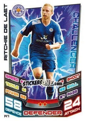 Sticker Ritchie De Laet - NPower Championship 2012-2013. Match Attax n. 147 - Topps