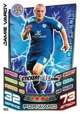 Sticker Jamie Vardy - NPower Championship 2012-2013. Match Attax - Topps