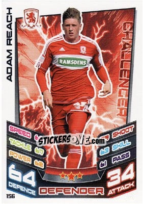 Cromo Adam Reach - NPower Championship 2012-2013. Match Attax n. 156 - Topps