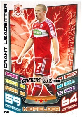 Sticker Grant Leadbitter - NPower Championship 2012-2013. Match Attax n. 158 - Topps