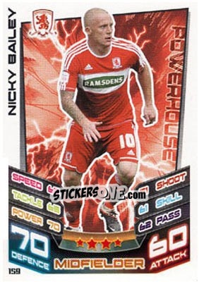 Sticker Nicky Bailey - NPower Championship 2012-2013. Match Attax n. 159 - Topps