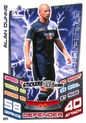 Sticker Alan Dunne - NPower Championship 2012-2013. Match Attax n. 164 - Topps