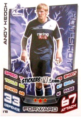 Sticker Andy Keogh - NPower Championship 2012-2013. Match Attax n. 170 - Topps