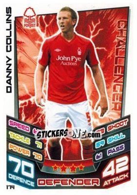 Sticker Danny Collins - NPower Championship 2012-2013. Match Attax - Topps