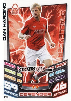 Sticker Dan Harding - NPower Championship 2012-2013. Match Attax n. 175 - Topps