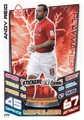 Sticker Andy Reid - NPower Championship 2012-2013. Match Attax n. 177 - Topps