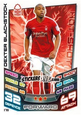 Sticker Dexter Blackstock - NPower Championship 2012-2013. Match Attax n. 179 - Topps