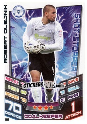 Sticker Robert Olejnik - NPower Championship 2012-2013. Match Attax n. 181 - Topps