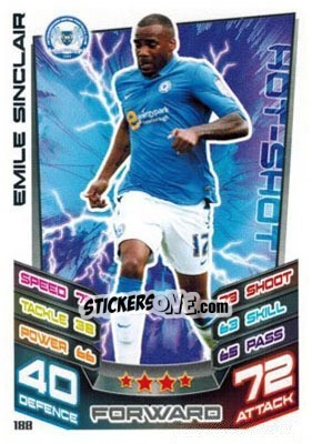 Sticker Emile Sinclair - NPower Championship 2012-2013. Match Attax n. 188 - Topps