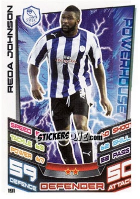 Cromo Reda Johnson - NPower Championship 2012-2013. Match Attax n. 191 - Topps