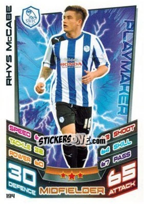 Cromo Rhys McCabe - NPower Championship 2012-2013. Match Attax n. 194 - Topps