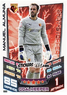 Sticker Manuel Almunia - NPower Championship 2012-2013. Match Attax - Topps