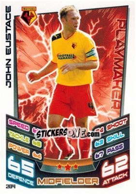 Sticker John Eustace - NPower Championship 2012-2013. Match Attax n. 204 - Topps