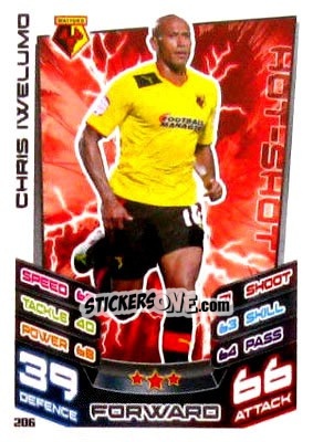 Sticker Chris Iwelumo - NPower Championship 2012-2013. Match Attax n. 206 - Topps
