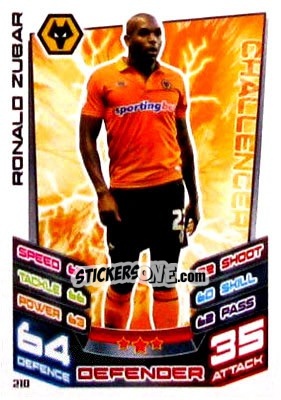 Sticker Ronald Zubar - NPower Championship 2012-2013. Match Attax n. 210 - Topps