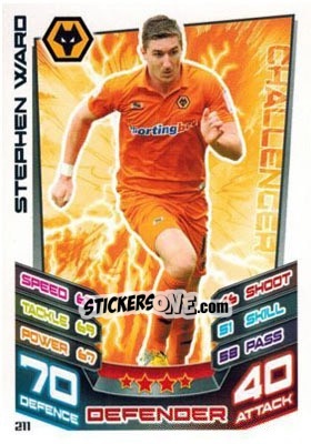 Sticker Stephen Ward - NPower Championship 2012-2013. Match Attax n. 211 - Topps