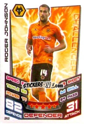 Cromo Roger Johnson - NPower Championship 2012-2013. Match Attax n. 212 - Topps