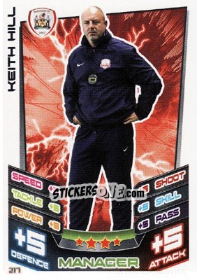 Sticker Keith Hill - NPower Championship 2012-2013. Match Attax n. 217 - Topps