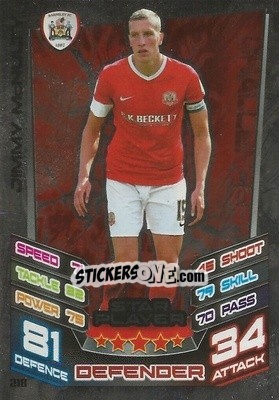 Sticker Jimmy McNulty - NPower Championship 2012-2013. Match Attax n. 218 - Topps