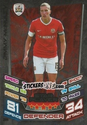 Sticker Jimmy McNulty - NPower Championship 2012-2013. Match Attax - Topps