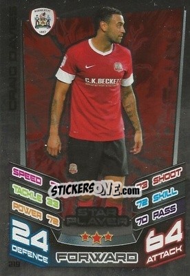 Sticker Craig Davies - NPower Championship 2012-2013. Match Attax n. 219 - Topps
