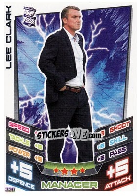 Sticker Lee Clark - NPower Championship 2012-2013. Match Attax n. 220 - Topps