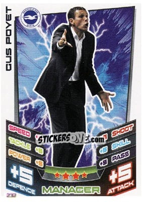 Sticker Gus Poyet - NPower Championship 2012-2013. Match Attax n. 232 - Topps