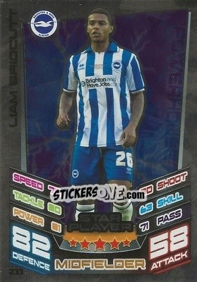 Cromo Liam Bridcutt - NPower Championship 2012-2013. Match Attax - Topps