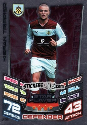 Sticker Kieran Trippier - NPower Championship 2012-2013. Match Attax n. 239 - Topps