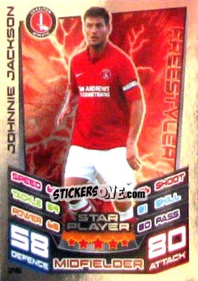 Sticker Johnnie Jackson - NPower Championship 2012-2013. Match Attax n. 246 - Topps