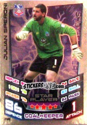 Sticker Julian Speroni - NPower Championship 2012-2013. Match Attax n. 248 - Topps