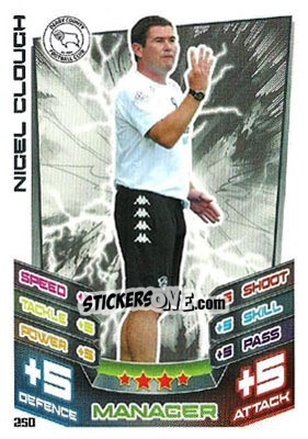 Sticker Nigel Clough - NPower Championship 2012-2013. Match Attax n. 250 - Topps