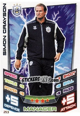Sticker Simon Grayson - NPower Championship 2012-2013. Match Attax n. 253 - Topps