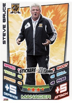 Figurina Steve Bruce - NPower Championship 2012-2013. Match Attax n. 256 - Topps