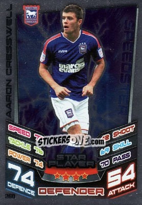 Sticker Aaron Cresswell - NPower Championship 2012-2013. Match Attax n. 260 - Topps