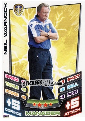 Sticker Neil Warnock - NPower Championship 2012-2013. Match Attax n. 262 - Topps