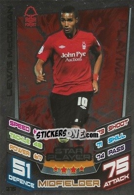 Cromo Lewis McGugan - NPower Championship 2012-2013. Match Attax - Topps