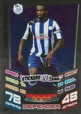 Figurina Jose Semedo - NPower Championship 2012-2013. Match Attax n. 281 - Topps