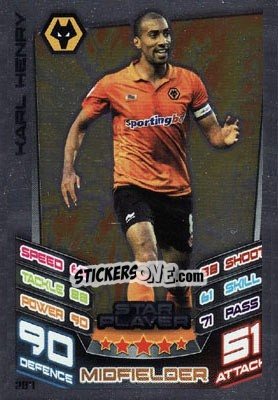 Cromo Karl Henry - NPower Championship 2012-2013. Match Attax n. 287 - Topps