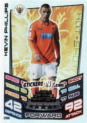 Sticker Kevin Phillips - NPower Championship 2012-2013. Match Attax n. 296 - Topps