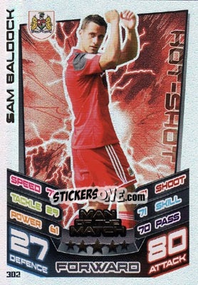 Sticker Sam Baldock - NPower Championship 2012-2013. Match Attax n. 302 - Topps