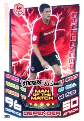 Sticker Mark Hudson - NPower Championship 2012-2013. Match Attax n. 305 - Topps