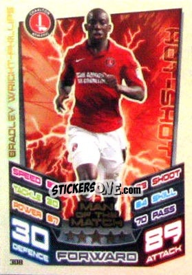 Sticker Bradley Wright-Phillips - NPower Championship 2012-2013. Match Attax n. 308 - Topps