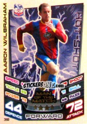 Figurina Aaron Wilbraham - NPower Championship 2012-2013. Match Attax n. 310 - Topps