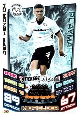 Sticker Jeff Hendrick - NPower Championship 2012-2013. Match Attax n. 312 - Topps