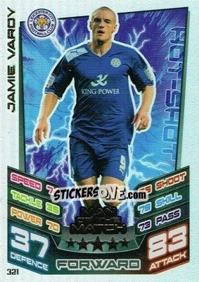 Sticker Jamie Vardy - NPower Championship 2012-2013. Match Attax n. 321 - Topps
