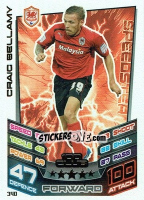 Sticker Craig Bellamy - NPower Championship 2012-2013. Match Attax n. 340 - Topps