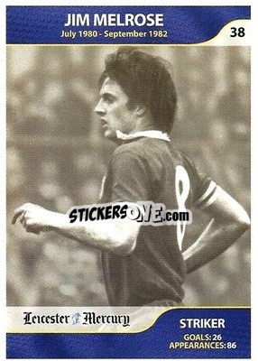 Sticker Jim Melrose - Leicester Mercury Greatest Players 2003
 - NO EDITOR