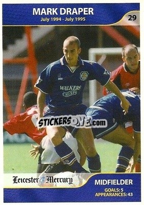 Sticker Mark Draper - Leicester Mercury Greatest Players 2003
 - NO EDITOR