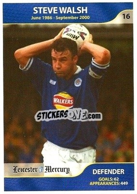 Sticker Steve Walsh - Leicester Mercury Greatest Players 2003
 - NO EDITOR